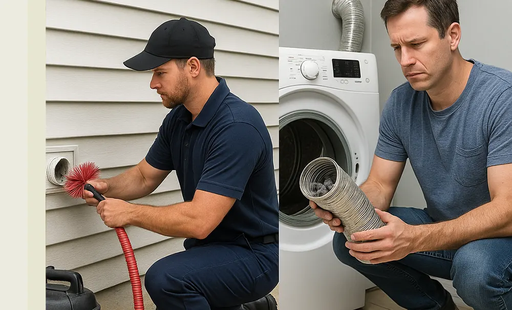 Difference between  Professional Dryer Vent Cleaning & DIY
