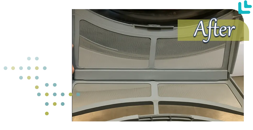 Dryer lint removal after cleaning